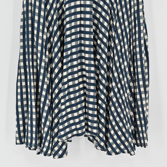 Vineyard Vines Gingham Moonshine Dress Womens Size XS Navy Blue Tie Sleeveless - Picture 12 of 12